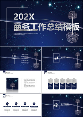 商务年中工作总结模板ppt