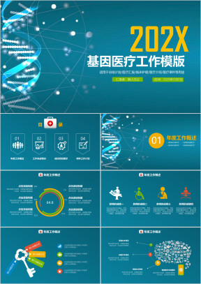 基因医学医疗医务医生护士医药工作汇报工作总结ppt