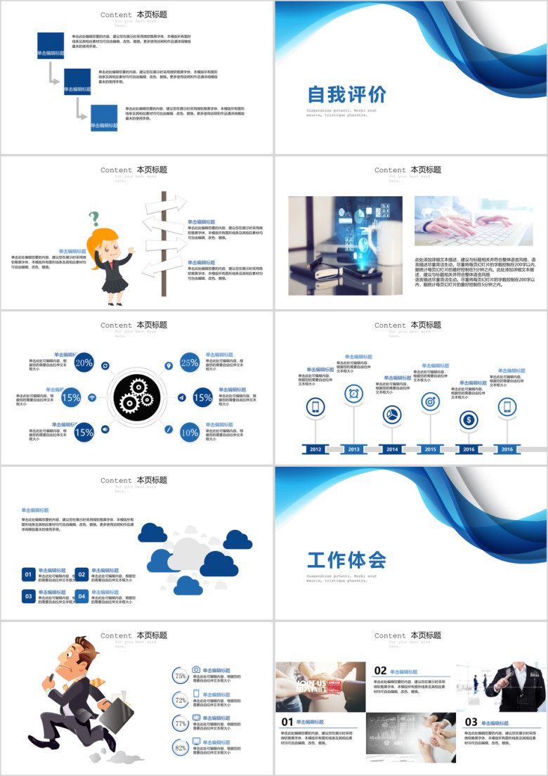 年度述职报告竞聘工作汇报通用ppt