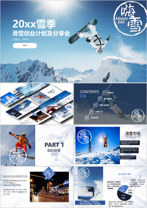 滑雪产品分享会及创业计划介绍ppt