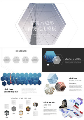六边形公司介绍创业商务ppt