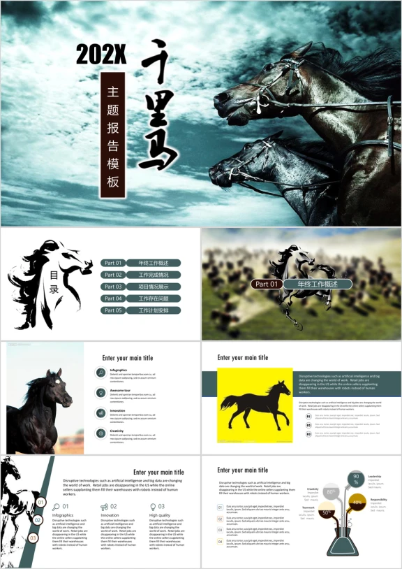 千里马商务计划总结报告模板ppt