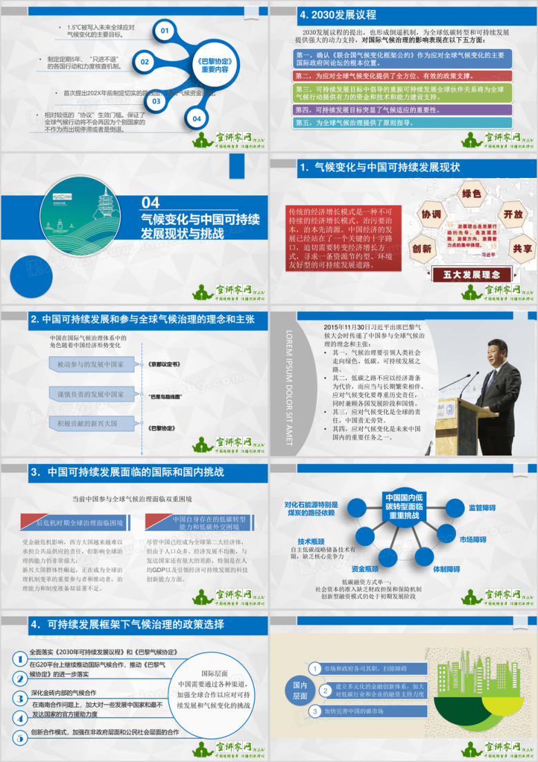 全球可持续发展治理与气候变化ppt