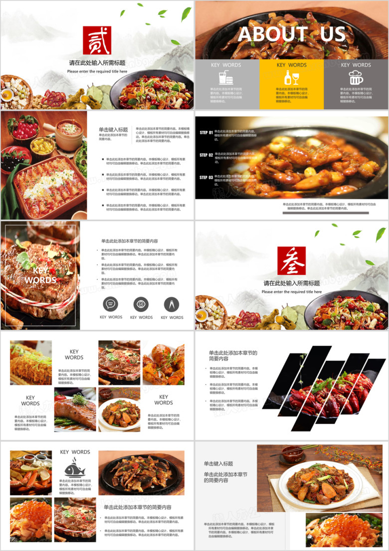 餐饮行业通用ppt模板