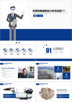 实用性稳重商业计划书总结ppt