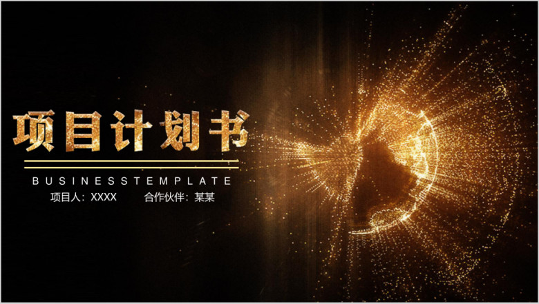 项目计划书 商务风黑金高端精致项目商业计划书报告述ppt