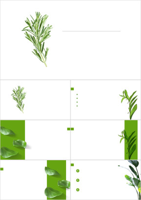 自然清新绿色植物主题模板