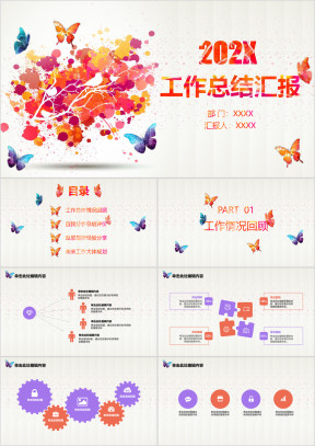 工作总结报告新品发布会明亮水彩ppt
