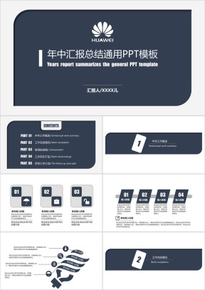 年中汇报总结ppt模板