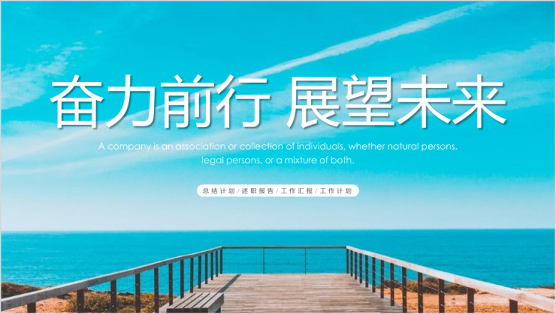 商务大气工作总结模板ppt
