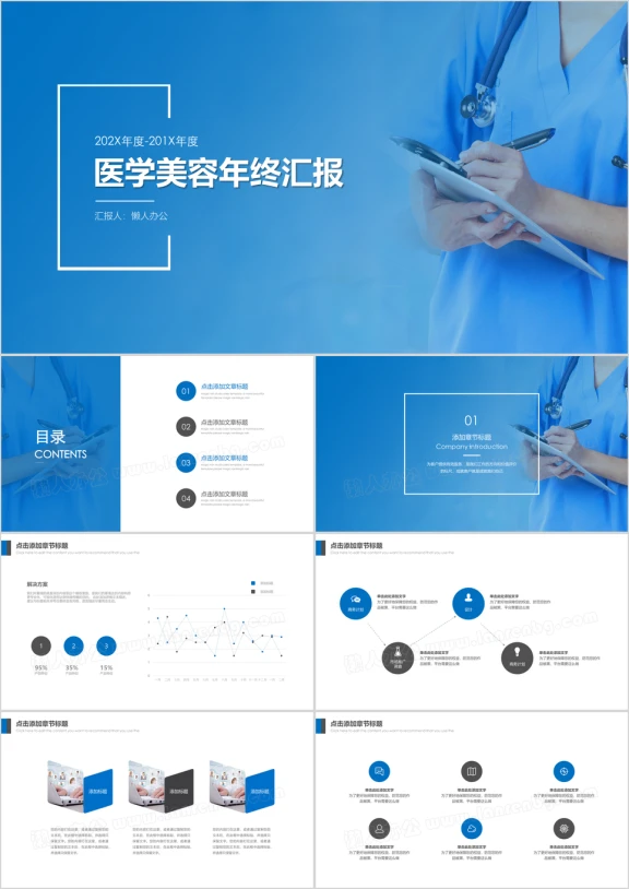 医学美容医药类年终总结模板ppt