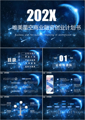 唯美星空创业融资计划 ppt