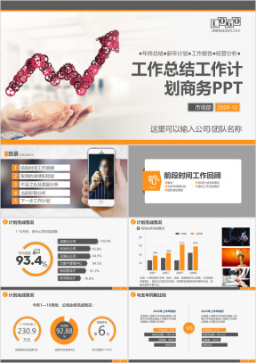 业绩上升工作总结工作计划年狗年工作报告ppt