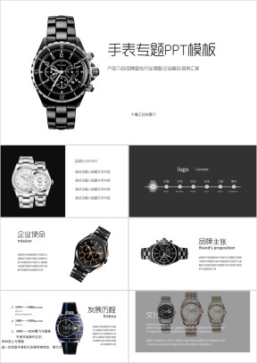 手表产品介绍品牌宣传市场调研行业峰会商务汇报ppt模