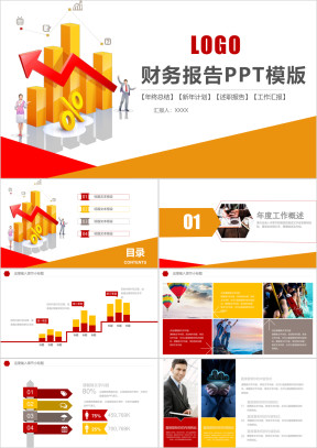 财务报业绩报告工作汇报ppt