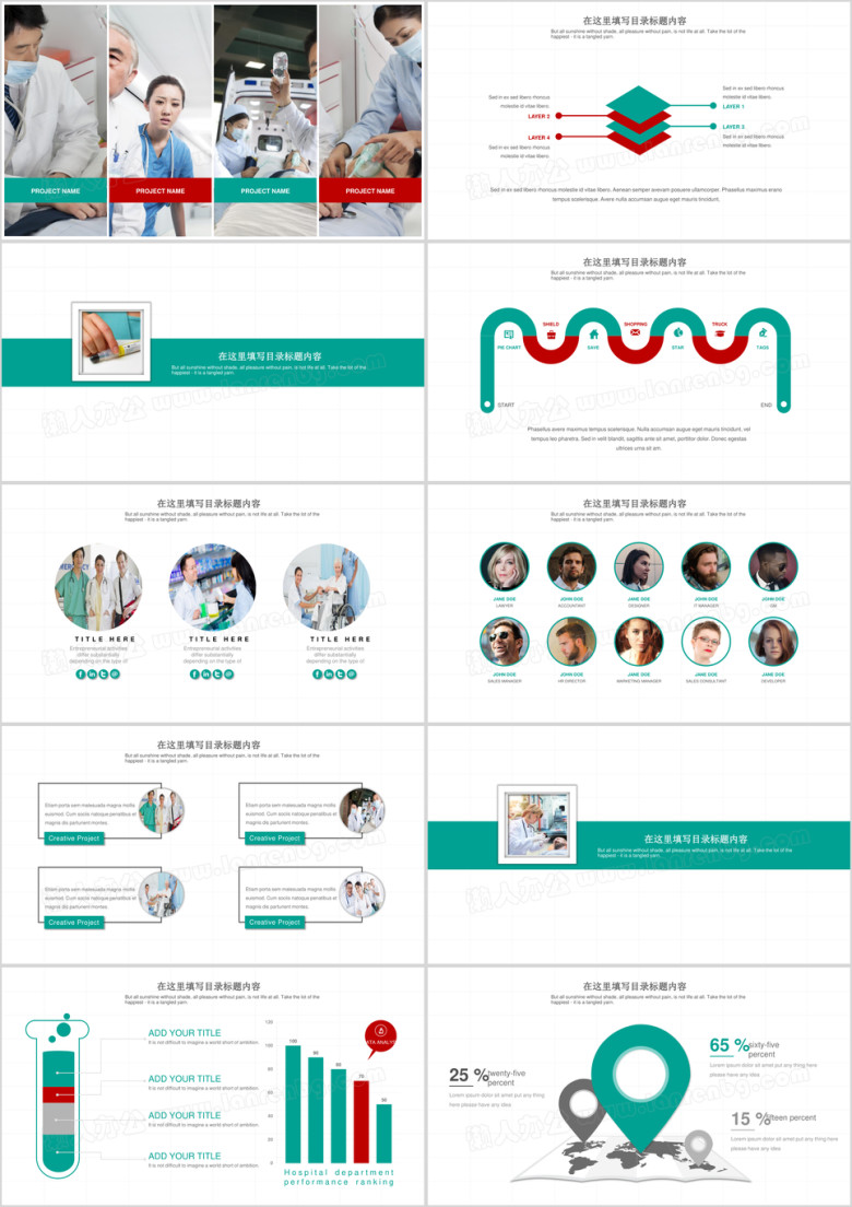 绿白风医疗行业年项目终汇报ppt