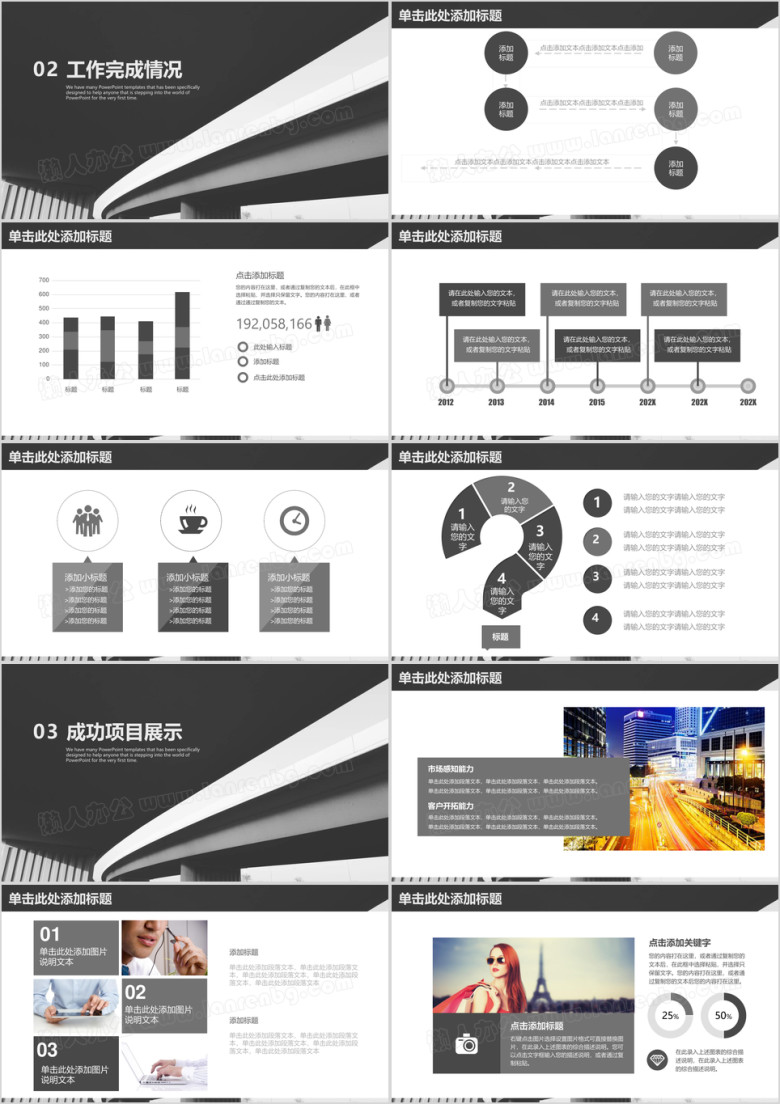 商务工作总结汇报ppt