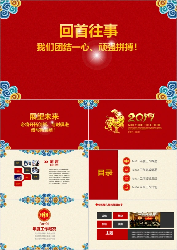 精美简约总结汇报ppt模板