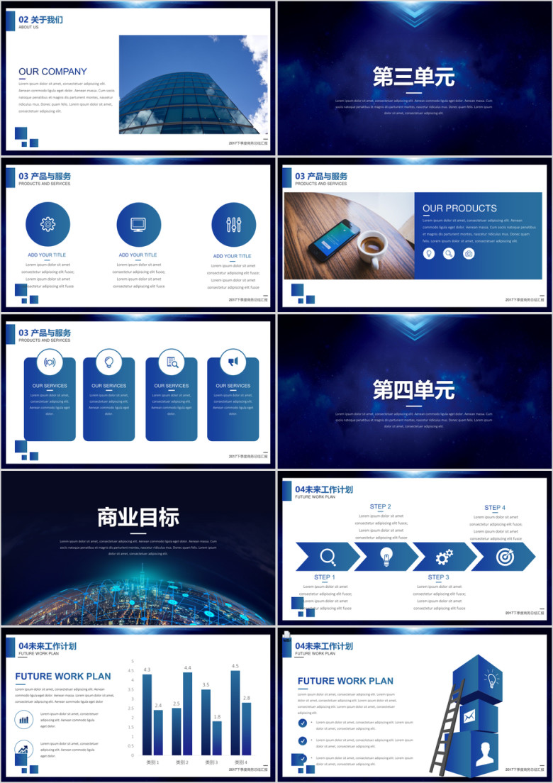 下季度商务总结汇报ppt