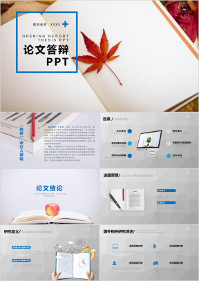 简洁实用毕业论文答辩开题报告ppt