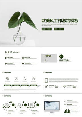[总结计划]年中工作总结汇报模板2ppt