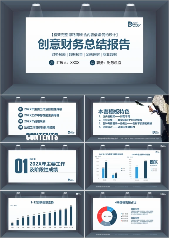 创意财务总结报告ppt
