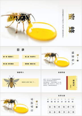 《蜜蜂》小学语文人教部编版三年级下册PPT教学课件