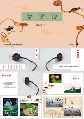 小学美术五年级第一课时《爱莲说》教育教学课件