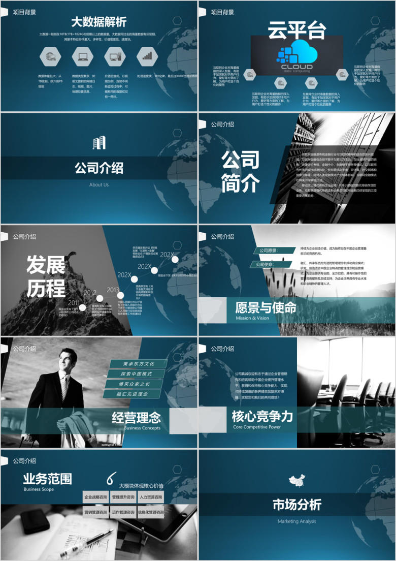 项目创业招商融资商业计划书ppt模板