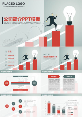 简约商务公司简介业绩汇报工作总结计划ppt