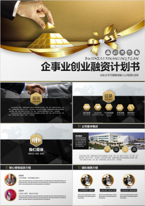 商务风企事业创业融资ppt精美设计