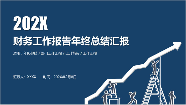 财务工作报告财务部年终总结汇报ppt模板