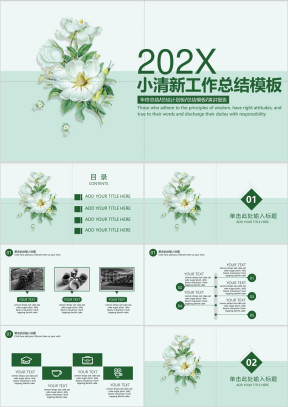 小清新工作总结计划模板ppt