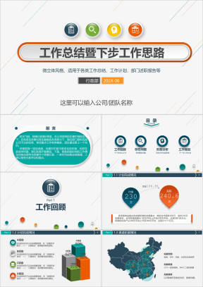 微立体工作总结工作计划述职年狗年工作报告ppt