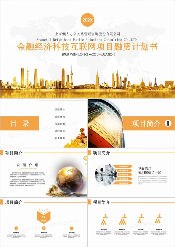 金融经济科技互联网项目融资计划书ppt