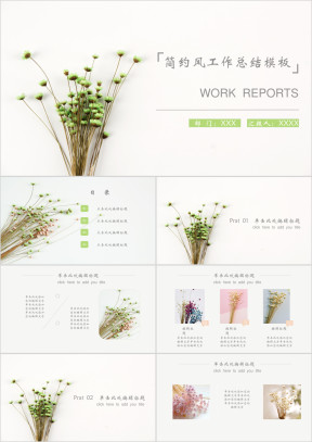 简约风工作总结模板ppt