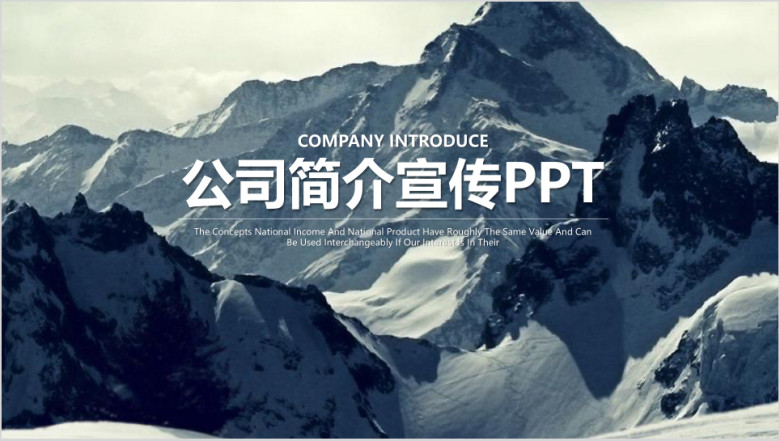 高端大气公司简介企业文化宣传策划ppt