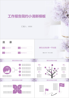 工作报告简约小清新模板ppt