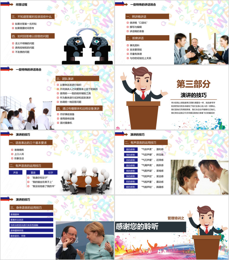 企业培沟通演讲技巧ppt模板