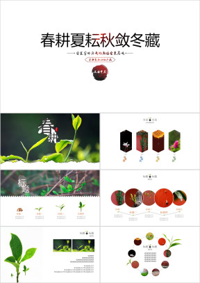 四季风景大图模板ppt