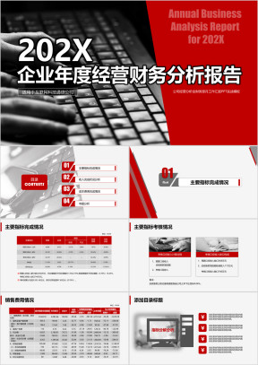 公司财务分析报告ppt实战模板