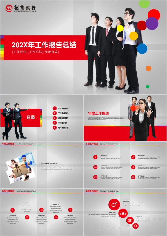 金融银行保险财务工作总结项目计划ppt模板