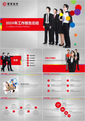 金融银行保险财务工作总结项目计划ppt模板