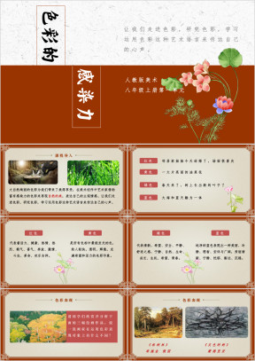 人教版八年级上册美术课件色彩的感染力