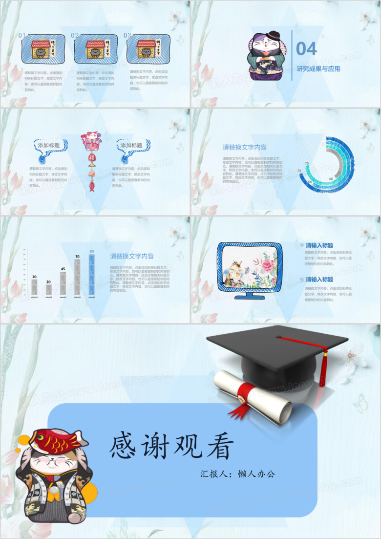 毕业设计论文答辩通用ppt