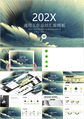 年终总结欧美风商务简约工作总结计划ppt模板9