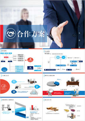 合作方案商业方案融资方案流程图框架图ppt