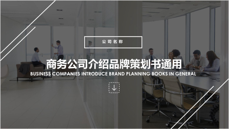 高端商务简约公司介绍品牌策划书ppt