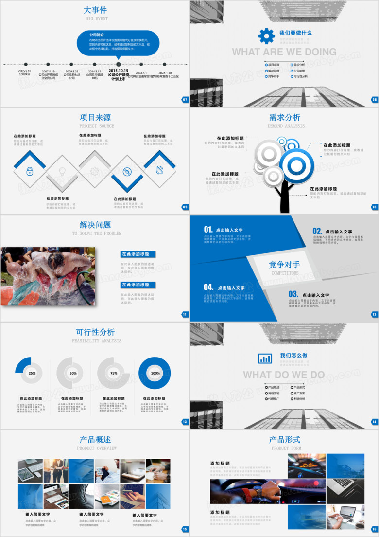 商业计划书创业计划书项目融资ppt模板