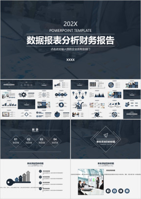商务企业数据报表分析财务报告模板ppt